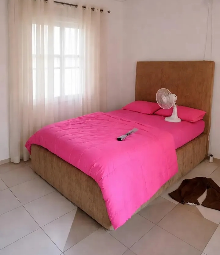 4 by 6 bedframe as seen  Location : fara park ibeju lekki  Defect : none Ref :   11mayvb
